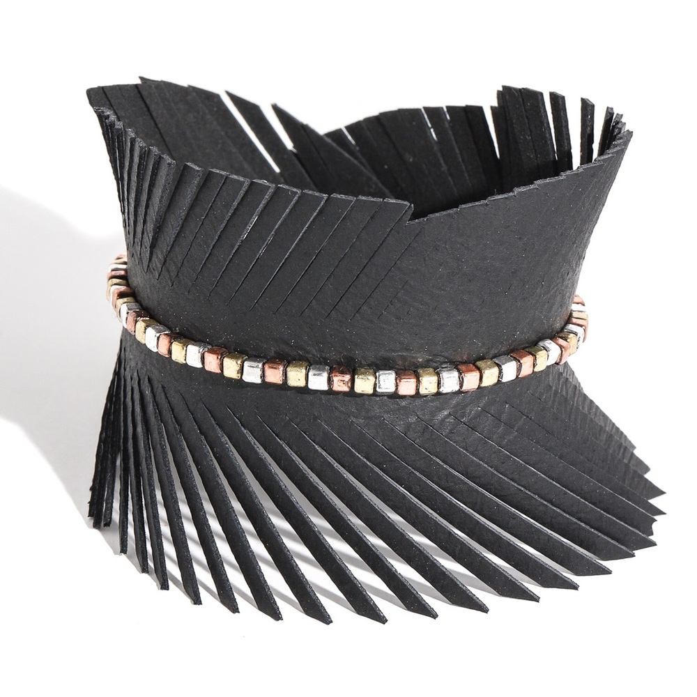 Leather cuff bracelet